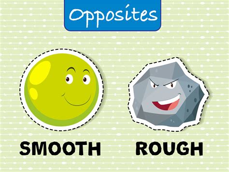 Opposite Words For Smooth And Rough 294848 Vector Art At Vecteezy