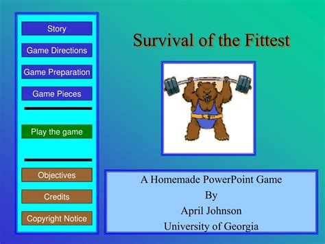 Ppt Survival Of The Fittest Powerpoint Presentation Free Download