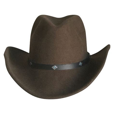 Rockmount Crushable Brown Felt Cowboy Magic Pinch Cowboy Hat