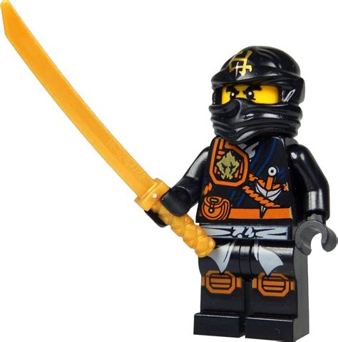 Lego Ninjago Minifiguur Cole Zwarte Ninja Met Katana Zwaard Nieuw