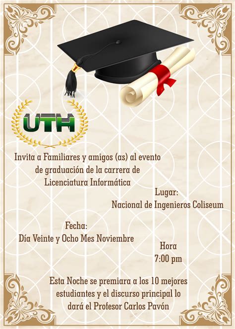 Collection Of Pensamientos Para Invitacion De Graduacin Universidad