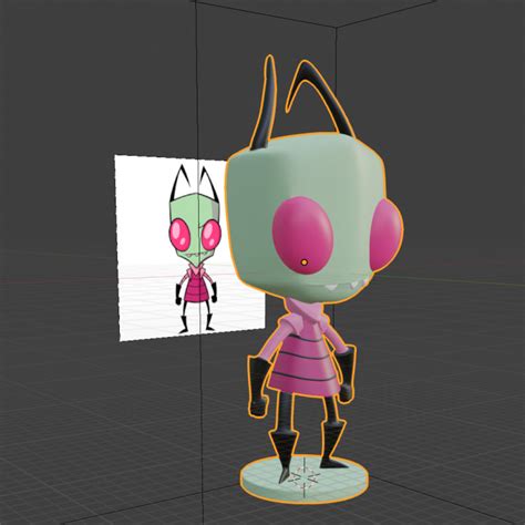 3d Printable Invader Zim By Princton Brennan