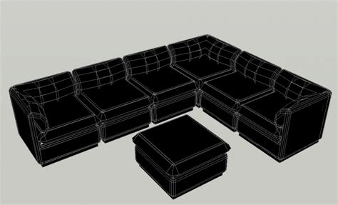 3d Sofa Set Block Design Block Cadbull