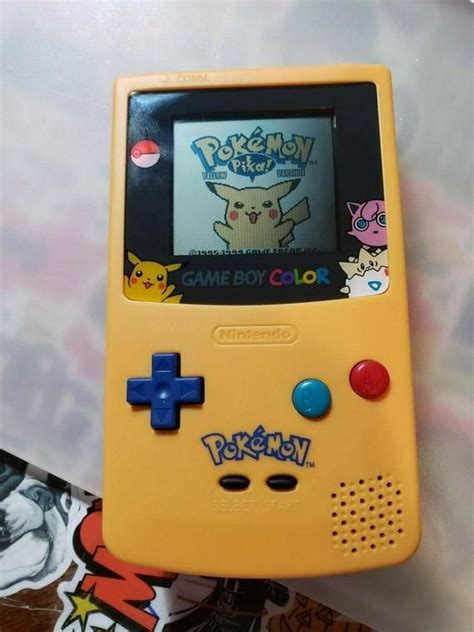 GameBoy Color Pokemon Games Pikachu Edition Nintendo System Blue