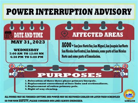 Notice Of Power Interruption May 31 2023 Luelco