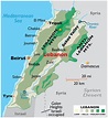 Lebanon Map / Geography of Lebanon / Map of Lebanon - Worldatlas.com