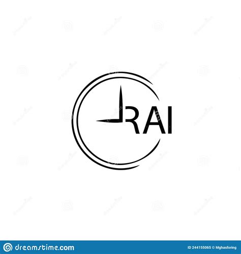 Design Do Logotipo Da Letra Rai Em Fundo Branco Conceito De Logotipo