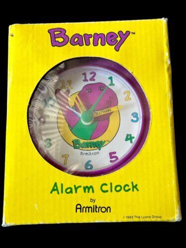 Barney The Purple Dinosaur And Friends Alarm Clock 90s Vtg Works