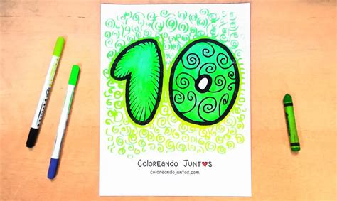 10 Dibujos Del Número 10 Para Colorear ¡gratis Coloreando Juntos