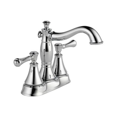 A touchless bathroom faucet or also called as motion sensing faucet, electronic faucet or typical faucet drillings include centerset, widespread, and single hole. Delta Cassidy Double Handle Centerset Bathroom Faucet with ...