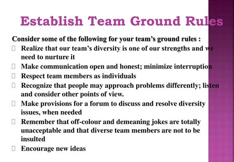 Examples Of Team Ground Rules