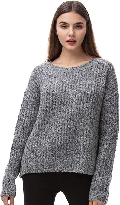 Woolen Bloom Women Loose Knit Sweater Oversized Knitted Pullovers For