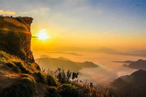 Wallpaper Gambar Sunset Di Gunung Hd
