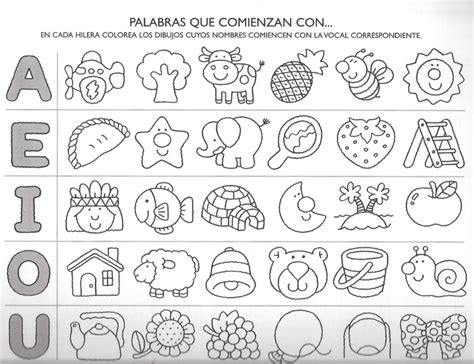Dibujo De Las Vocales Para Colorear Dibujos Para Colorear Infantil