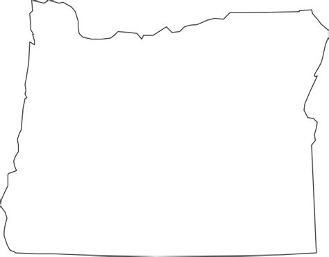 Oregon Outline Map Clipart Best