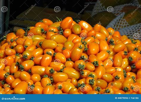 Orange Cherry Tomatoes Stock Photo Image Of Vegetable 44879056