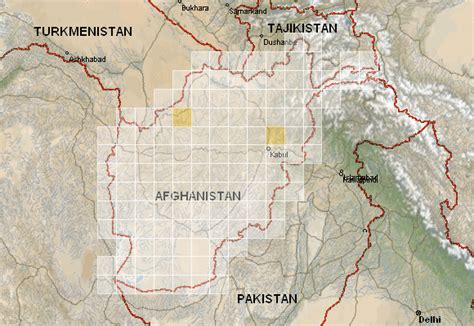 Topographic Map Of Afghanistan