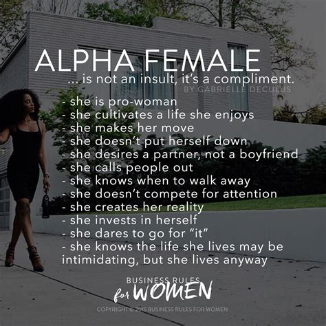 6 Business Rules For Alpha Women With Images Alpha Female Business