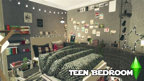 The Sims 4 Speed Build Teen Bedroom Youtube