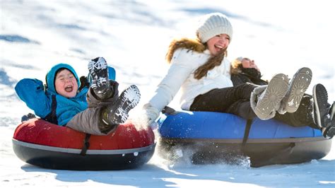 Sledding And Snow Tubing Maines Lakes And Mountains Regions
