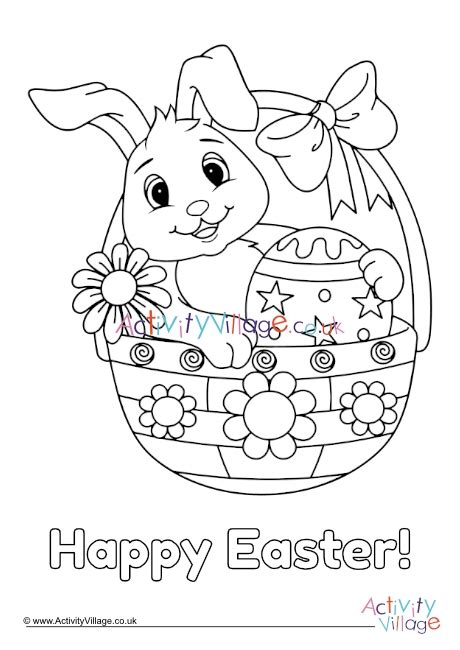 It is a religious event to celebrate the resurrection of christ. Happy Easter Colouring Page 3