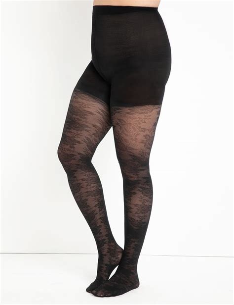Lace Tights Women S Plus Size Accessories Eloquii In 2021 Lace Tights Plus Size Outfits