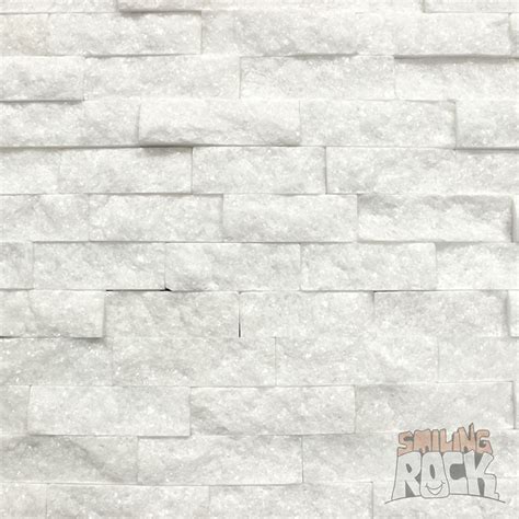 White Quartz Stack Stone Wall Cladding Smiling Rock Stacked Stone