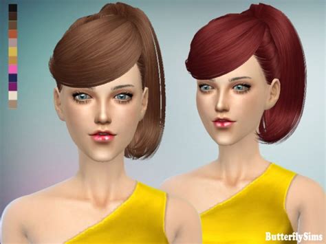 Sims 4 Hairs Butterflysims Hairstyle 130 No Hat