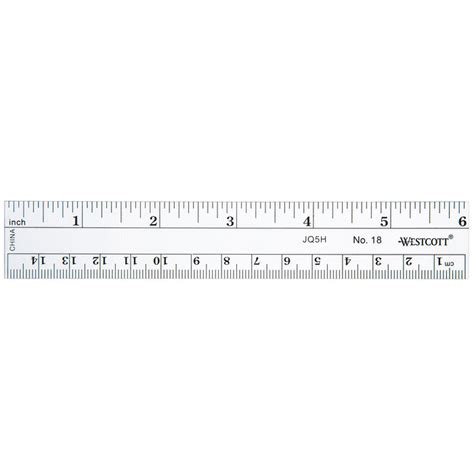 Plastic Ruler 15cm Inches Yellow Measuring Tool For Office 157 X 31mm