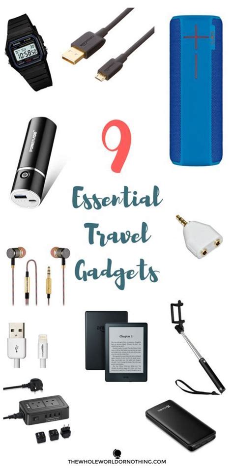 9 Essential Travel Gadgets Travel Gadgets Travel Essentials Packing