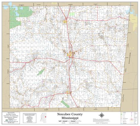 Noxubee County Mississippi 2019 Wall Map Mapping Solutions