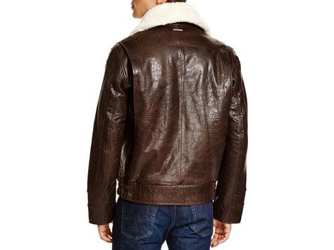 Marc New York Carmine Aviator Leather Bomber Jacket In Brown For Men Lyst