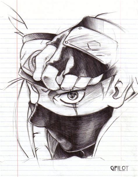 Kakashi Pen By Kakashi1920 On Deviantart Kakashi Drawing Naruto