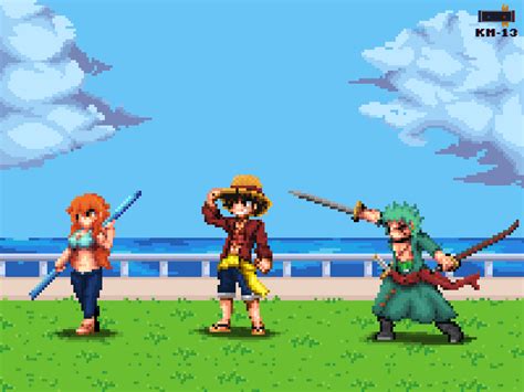 A Small One Piece Pixel Art Ronepiece