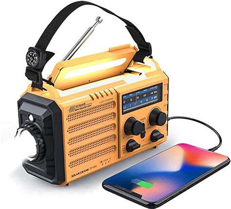 Weather Radio Raynic 5000 Solar Hand Crank Emergency Radio 5 Ways Powered Am Fm Sw