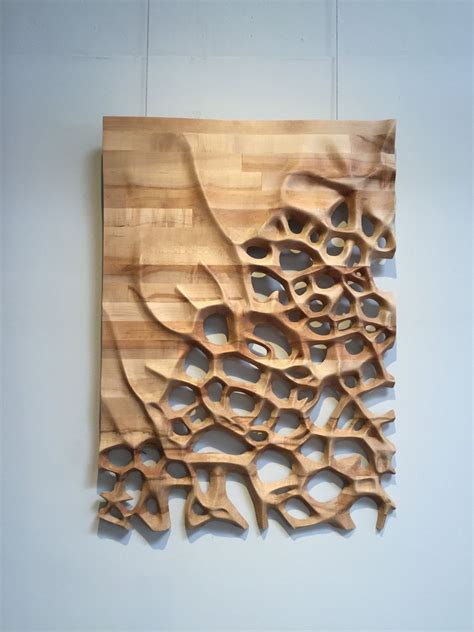 Wall Hanging 3d Cnc Milled Maple Wood By Nardinedesignstudio Into The