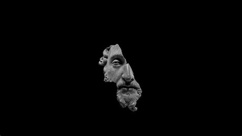 Free Download Hd Wallpaper Black Background Marcus Aurelius Statue