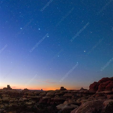 Night Sky Over Canyonlands National Park Usa Stock Image C0426244
