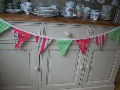 Pink And Lime Bunting Fabric Bunting Bunting Handmade