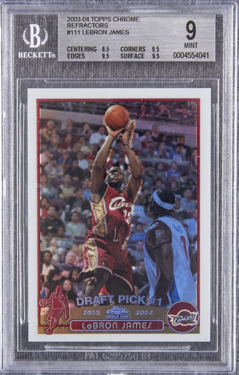 Check spelling or type a new query. Lot Detail - 2003/04 Topps Chrome Refractors #111 LeBron James Rookie Card - BGS MINT 9