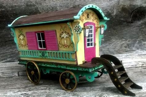 This Is A Do It Yourself Kit For Making A Gypsy Wagon All Of The Pieces Are Pre Cut Cardboard