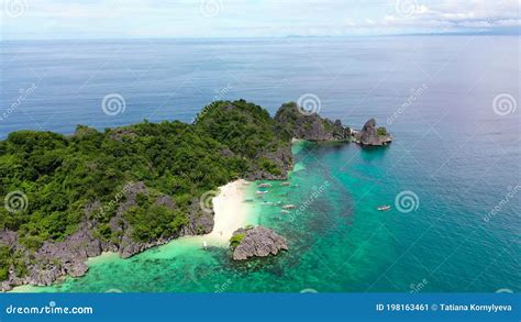 Caramoan Islands Camarines Sur Matukad Philippines Tropical Island With A White Sandy Beach