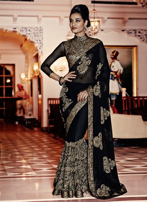 Designer Saris Online Shopping In Usa Uk Canadabuy Striking Black