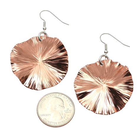 33 Off Fashion Foward Lily Pad Copper Earring Highlighted By