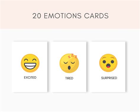 Feelings Emotions Emoji Flashcards B W Printable A Flashcards My XXX Hot Girl