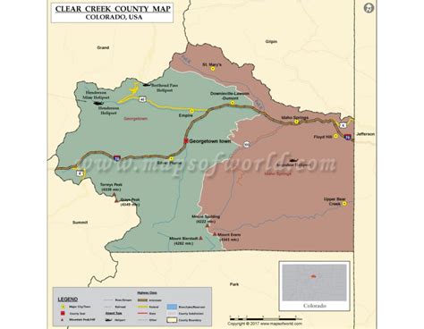 Buy Clear Creek County Map Colorado