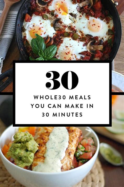 30 Whole30 Meals You Can Make In 30 Minutes Whole 30 Vegetarian