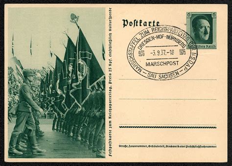 1937 Reich Party Rally Of The Nsdap In Nuremberg 3 Used Postcard With