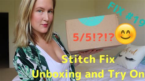 stitch fix unboxing and try on fix 19 youtube