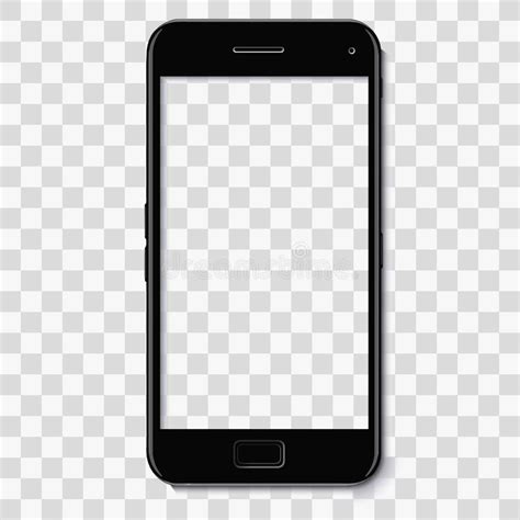 Black Phone Vector Mock Up Frame Template Stock Vector Illustration